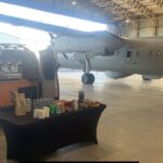 D4 Coffee Ltd mobile coffee service on set in aircraft hangar