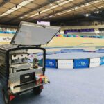 D4 Coffee Ltd mobile coffee service van at Lee Valley Velodrome