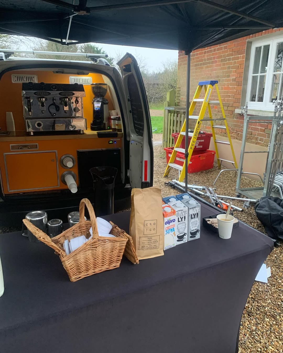 D4 Coffee Ltd mobile coffee service on BBC Drama Craft Shoot