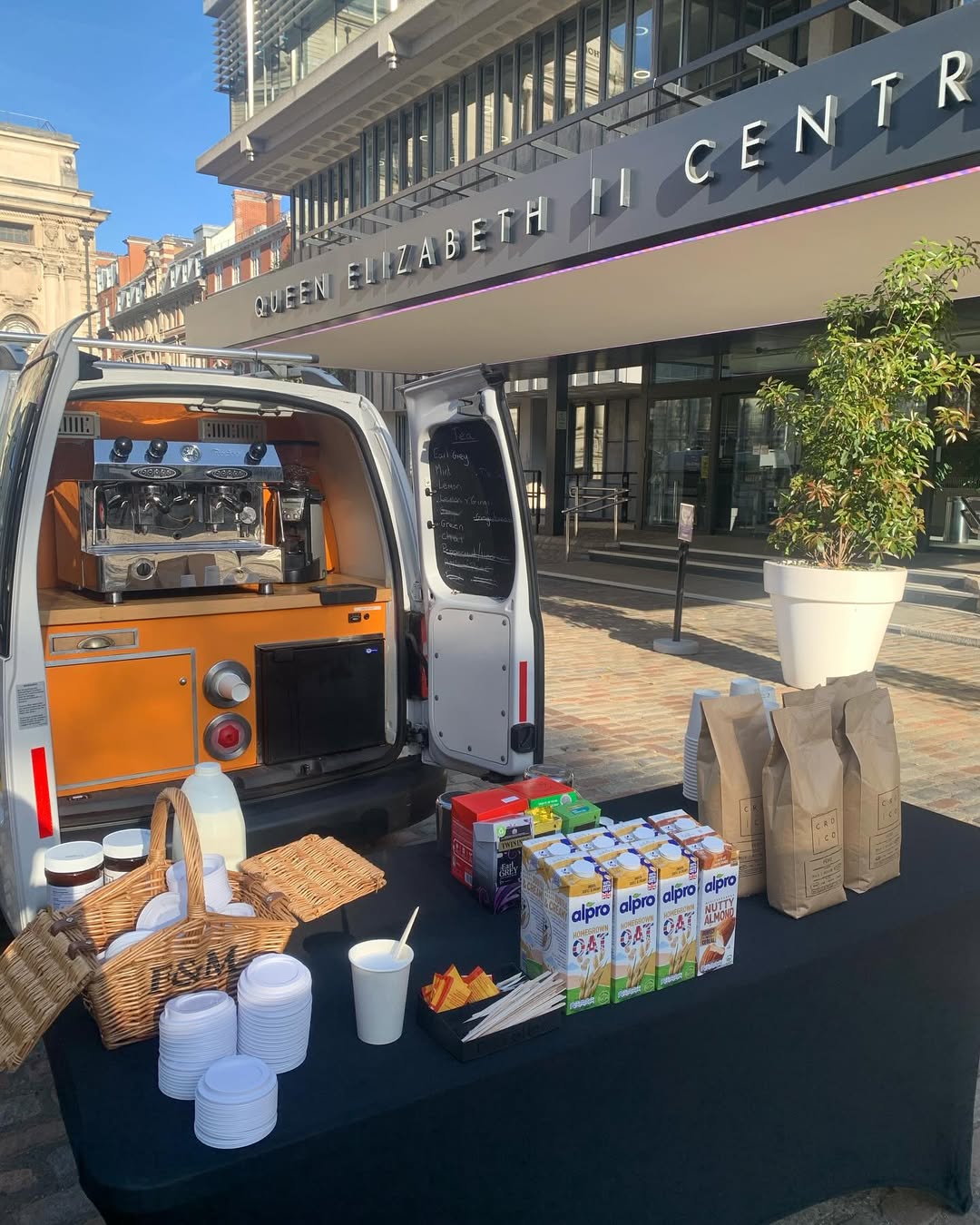 D4 Coffee Ltd mobile coffee service on location for The Capture Season 3