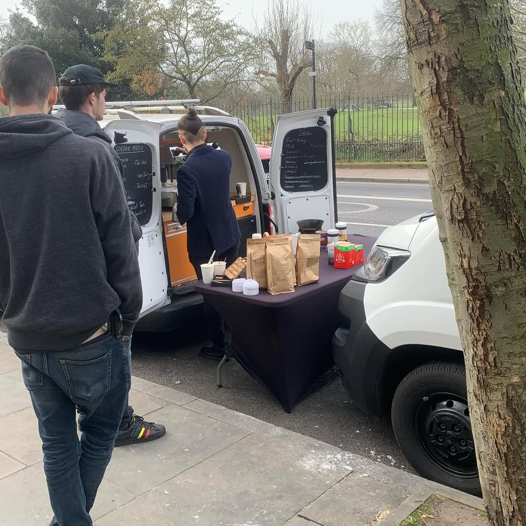 D4 Coffee Ltd mobile coffee service on set of The Christophers