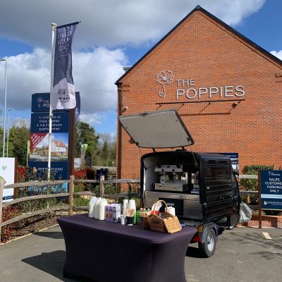 D4 Coffee mobile coffee van set up at The Poppins development by David Wilson Homes